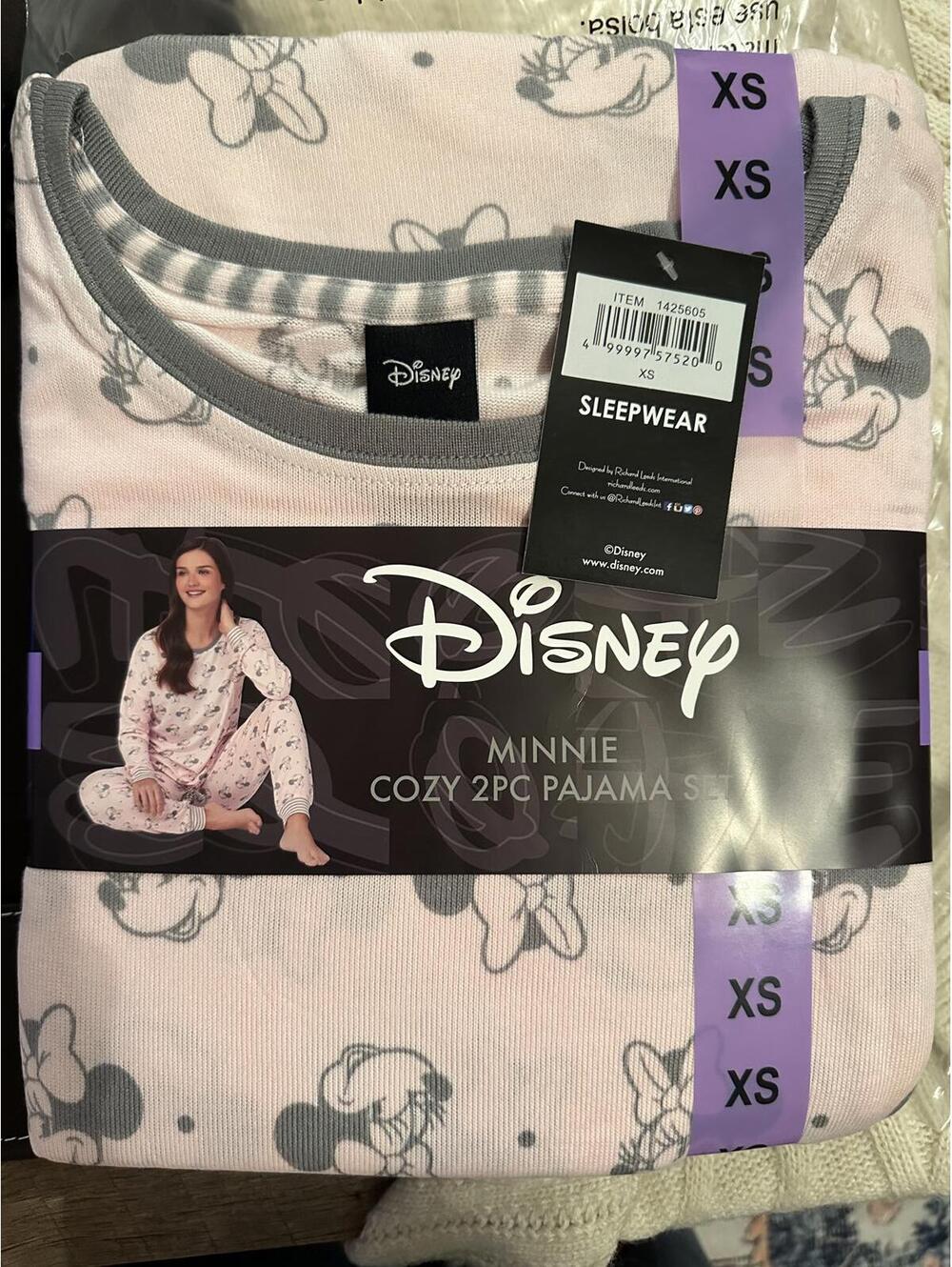 Disney Minnie Cozy 2PC Pajama Set Womens XS - Picture 1 of 3